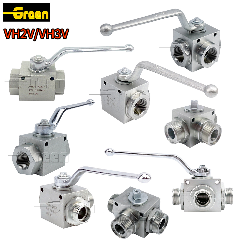 3pcs oilfield valve with ball valve pe pipe compression control VH3V series oftwo-way high-pressure valve